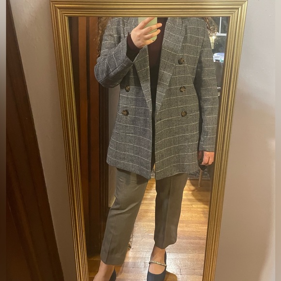 Mango Oversized Herringbone Wool Blazer - Picture 14 of 14